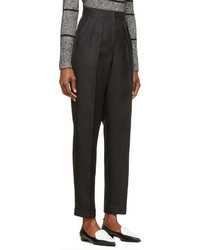 Женские темно-серые шерстяные брюки от Roksanda