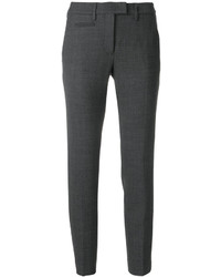 Женские темно-серые шерстяные брюки от Incotex