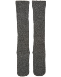 Мужские темно-серые шерстяные вязаные носки от Isabel Benenato