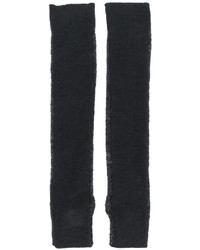 Темно-серые шерстяные длинные перчатки от MM6 MAISON MARGIELA