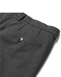 Мужские темно-серые шерстяные классические брюки в клетку от Hugo Boss