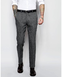 Мужские темно-серые шерстяные классические брюки от Asos