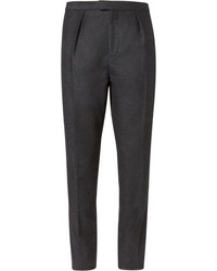Мужские темно-серые шерстяные классические брюки от Burberry