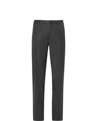 Мужские темно-серые шерстяные классические брюки от Canali