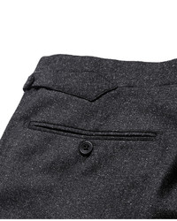 Мужские темно-серые шерстяные классические брюки от Richard James