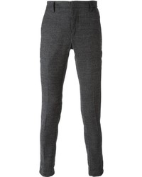 Мужские темно-серые шерстяные классические брюки от Dondup