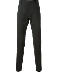 Мужские темно-серые шерстяные классические брюки от DSQUARED2