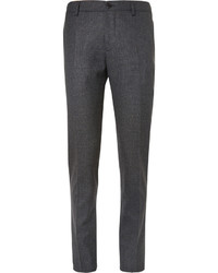 Мужские темно-серые шерстяные классические брюки от Etro
