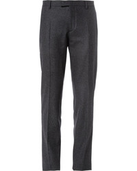 Мужские темно-серые шерстяные классические брюки от Façonnable