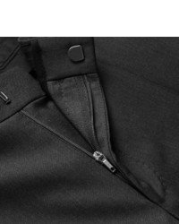 Мужские темно-серые шерстяные классические брюки от Hugo Boss
