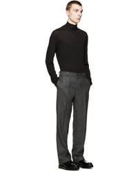 Мужские темно-серые шерстяные классические брюки от Paul Smith