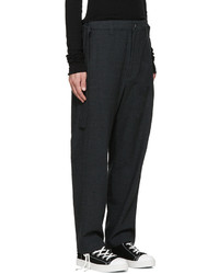 Мужские темно-серые шерстяные классические брюки от Miharayasuhiro