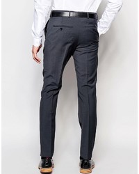 Мужские темно-серые шерстяные классические брюки от Selected