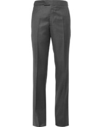 Мужские темно-серые шерстяные классические брюки от Kilgour