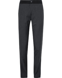 Мужские темно-серые шерстяные классические брюки от Lanvin
