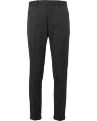 Мужские темно-серые шерстяные классические брюки от Marni