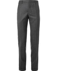 Мужские темно-серые шерстяные классические брюки от Prada