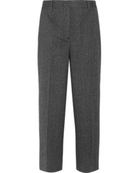 Женские темно-серые шерстяные классические брюки от Prada