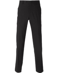 Мужские темно-серые шерстяные классические брюки от Pt01