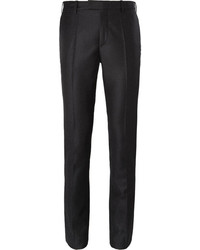 Мужские темно-серые шерстяные классические брюки от Raf Simons