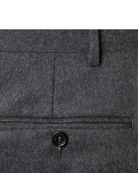 Мужские темно-серые шерстяные классические брюки от Canali