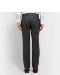 Мужские темно-серые шерстяные классические брюки от Hackett