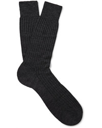 Мужские темно-серые шерстяные носки от Pantherella