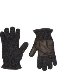 Темно-серые шерстяные перчатки