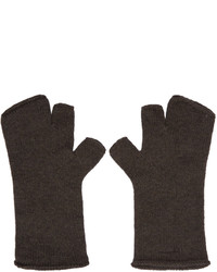 Мужские темно-серые шерстяные перчатки от Attachment