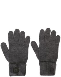 Мужские темно-серые шерстяные перчатки от DSQUARED2