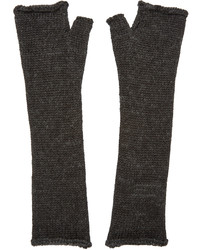 Мужские темно-серые шерстяные перчатки от Isabel Benenato