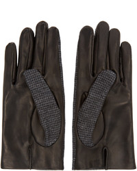 Мужские темно-серые шерстяные перчатки от Lanvin