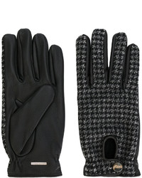 Мужские темно-серые шерстяные плетеные перчатки от Lardini