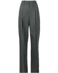 Темно-серые шерстяные широкие брюки от Jil Sander Navy