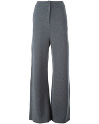 Темно-серые шерстяные широкие брюки от Stella McCartney