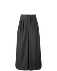 Темно-серые широкие брюки в вертикальную полоску от Lucio Vanotti