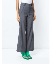 Темно-серые широкие брюки от Alcaçuz