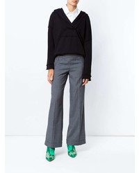 Темно-серые широкие брюки от Alcaçuz