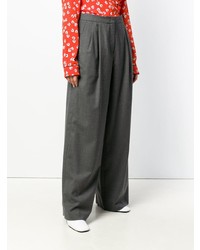Темно-серые широкие брюки от Odeeh