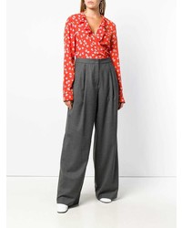 Темно-серые широкие брюки от Odeeh