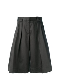 Женские темно-серые шорты-бермуды со складками от Jil Sander Navy