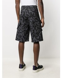 Мужские темно-серые шорты с принтом от Moschino