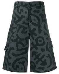 Мужские темно-серые шорты с принтом от Moschino