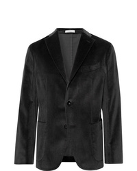 Мужской темно-серый бархатный пиджак от Boglioli