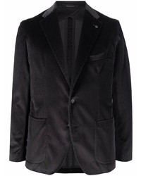 Мужской темно-серый бархатный пиджак от Tagliatore
