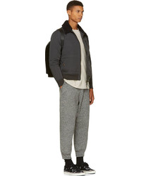 Мужской темно-серый бомбер от Robert Geller