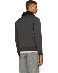 Мужской темно-серый бомбер от Robert Geller