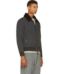 Мужской темно-серый бомбер от Robert Geller