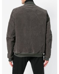 Мужской темно-серый бомбер от Rick Owens DRKSHDW