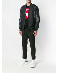 Мужской темно-серый бомбер от Alexander McQueen